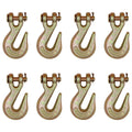 Set of 8 Tow Chain Lever Ratch Binders with Clevis Grab Hook G43 for Flatbed Trucks