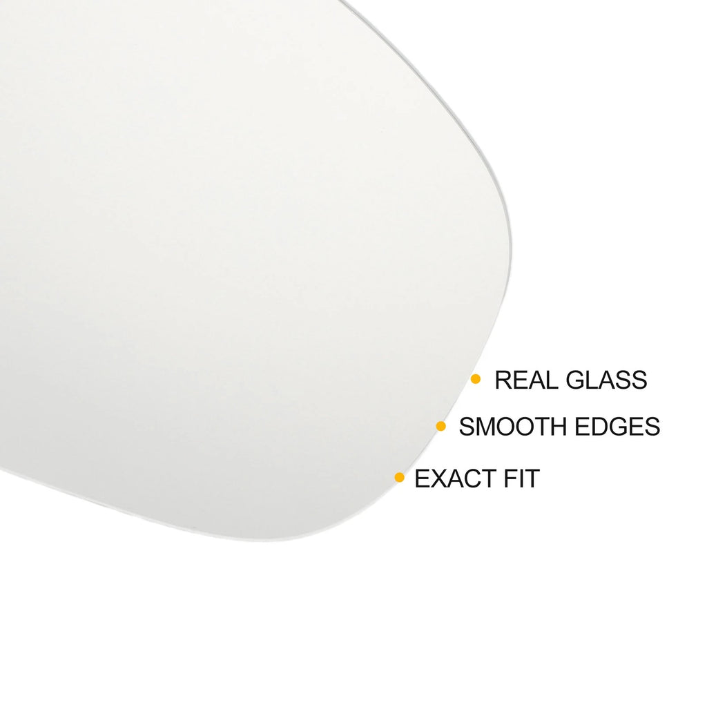 Left Side White Mirror Glass for Hyundai i20 (2014–2020)