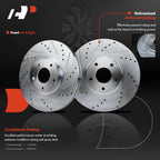 8x Front Drilled Brake Rotors & Pads for Infiniti FX35 FX45 (2003–2008)