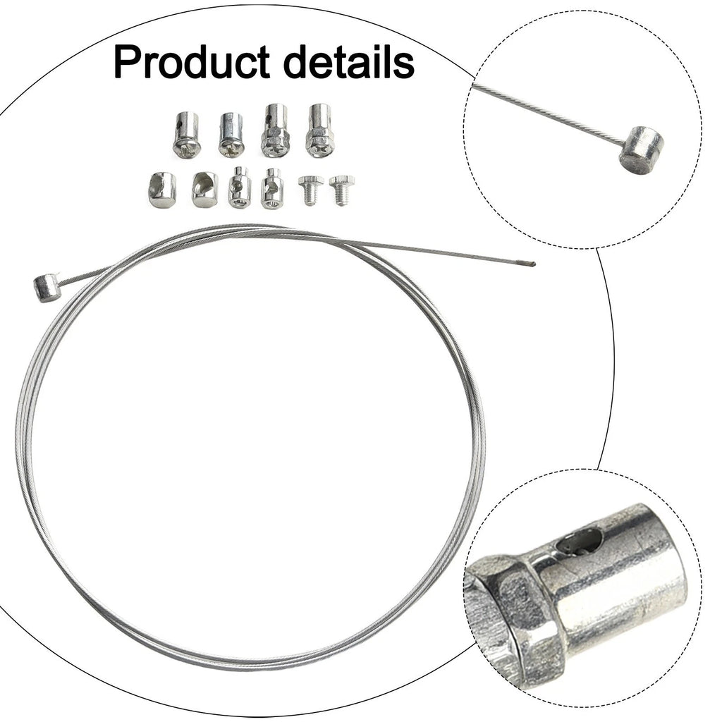 Set of 4 Steel Wire Cables with Sleeve for Lawn Mower (0.16cm Diameter)
