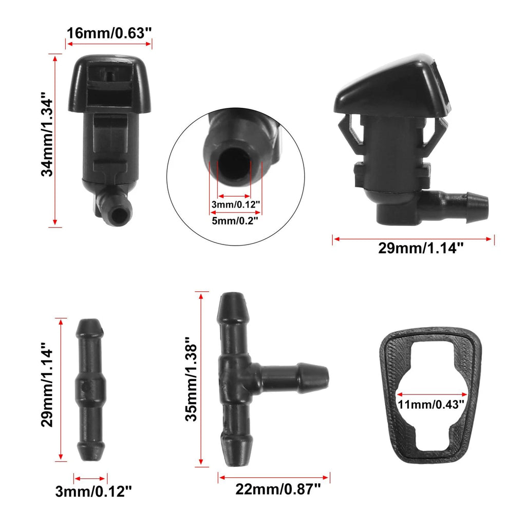 7pcs Windshield Wiper Fluid Squirter Nozzle for Ford F250 F350 (2008–2016)