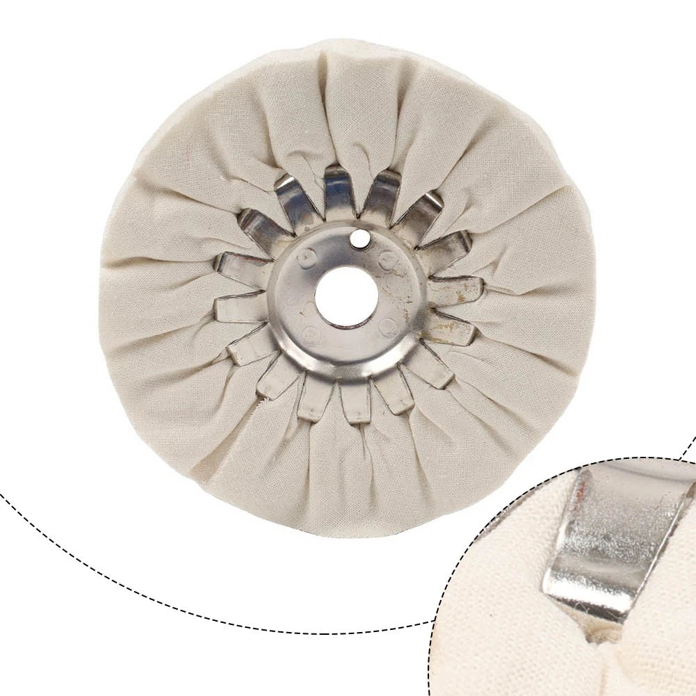 5 Inch Cotton Airway Buffing Polishing Wheel 16mm Bore for Rotary Tool