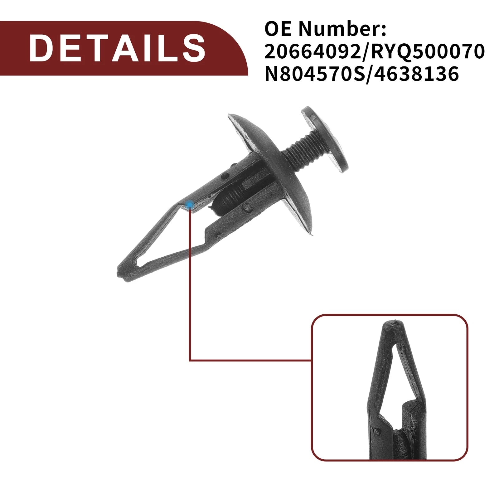 Set of 25 Front Fender Skirt Clips for Ford Edge (2007–2014) & Escort (1981–2003)