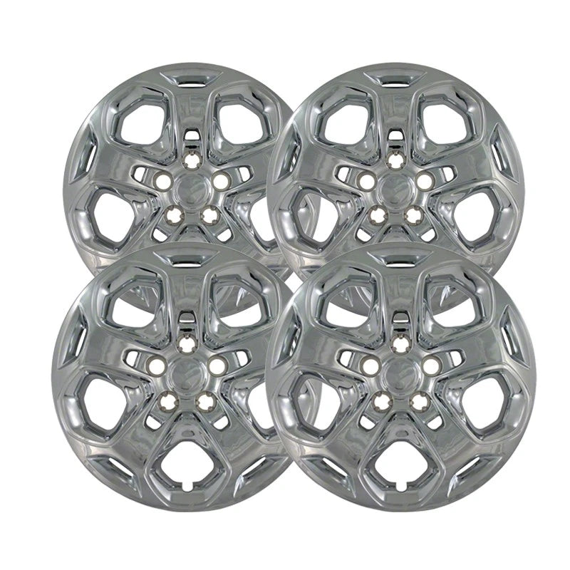 4 New 17" CHROME Wheel Covers Full hubcaps 5 Spoke for 2010 11 2012 Ford Fusion