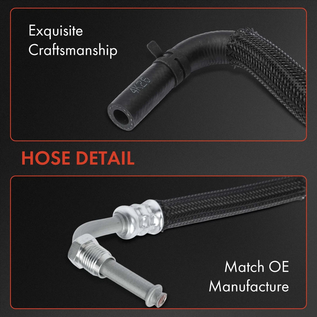 2X Power Steering Reservoir & Return Line Hose for Jeep Wrangler (2007–2011)