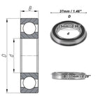 6805NR2RS Deep Groove Ball Bearings for Various Applications (25x37x7mm)