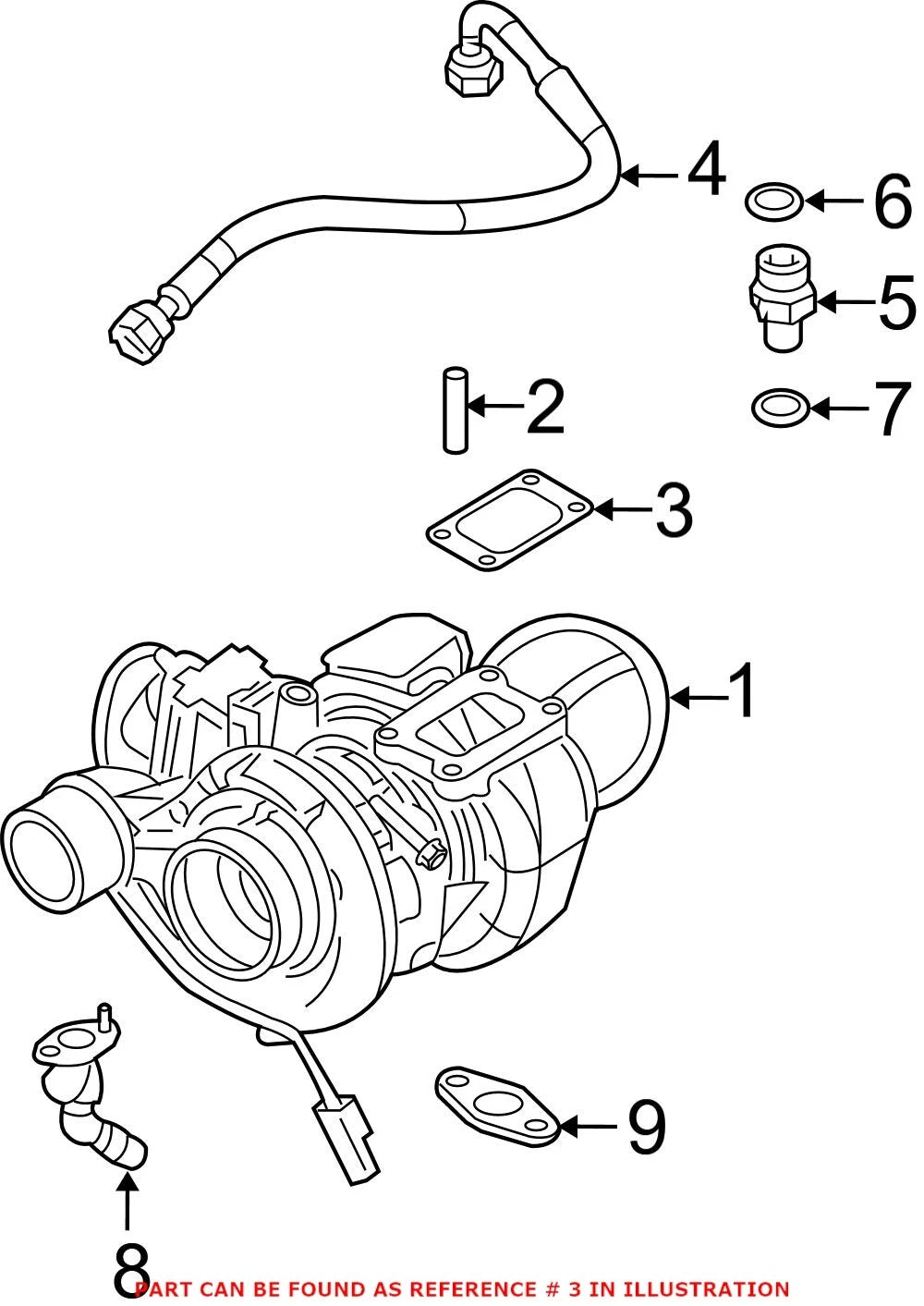 Genuine OEM Rear Turbocharger Oil Line Gasket for Ram 3500 (2010–2023) 68005334AB