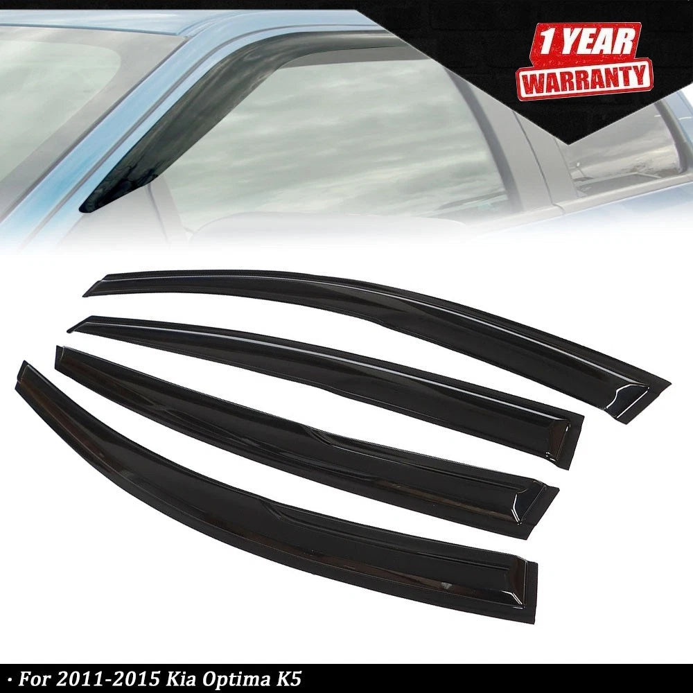 Set of 4 Window Visor Rain Guards for Kia Optima (2011–2015)