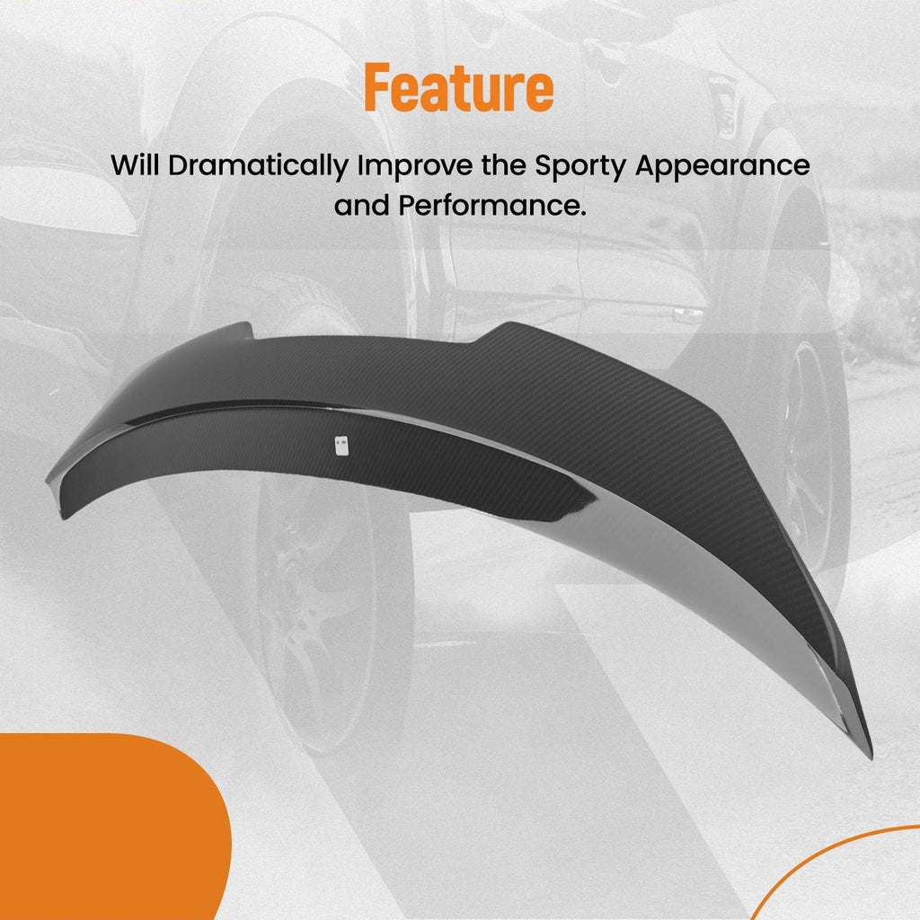Rear Trunk Spoiler for Audi A3 S3 RS3 4-Door (2014–2020) Carbon Fiber PSM Style