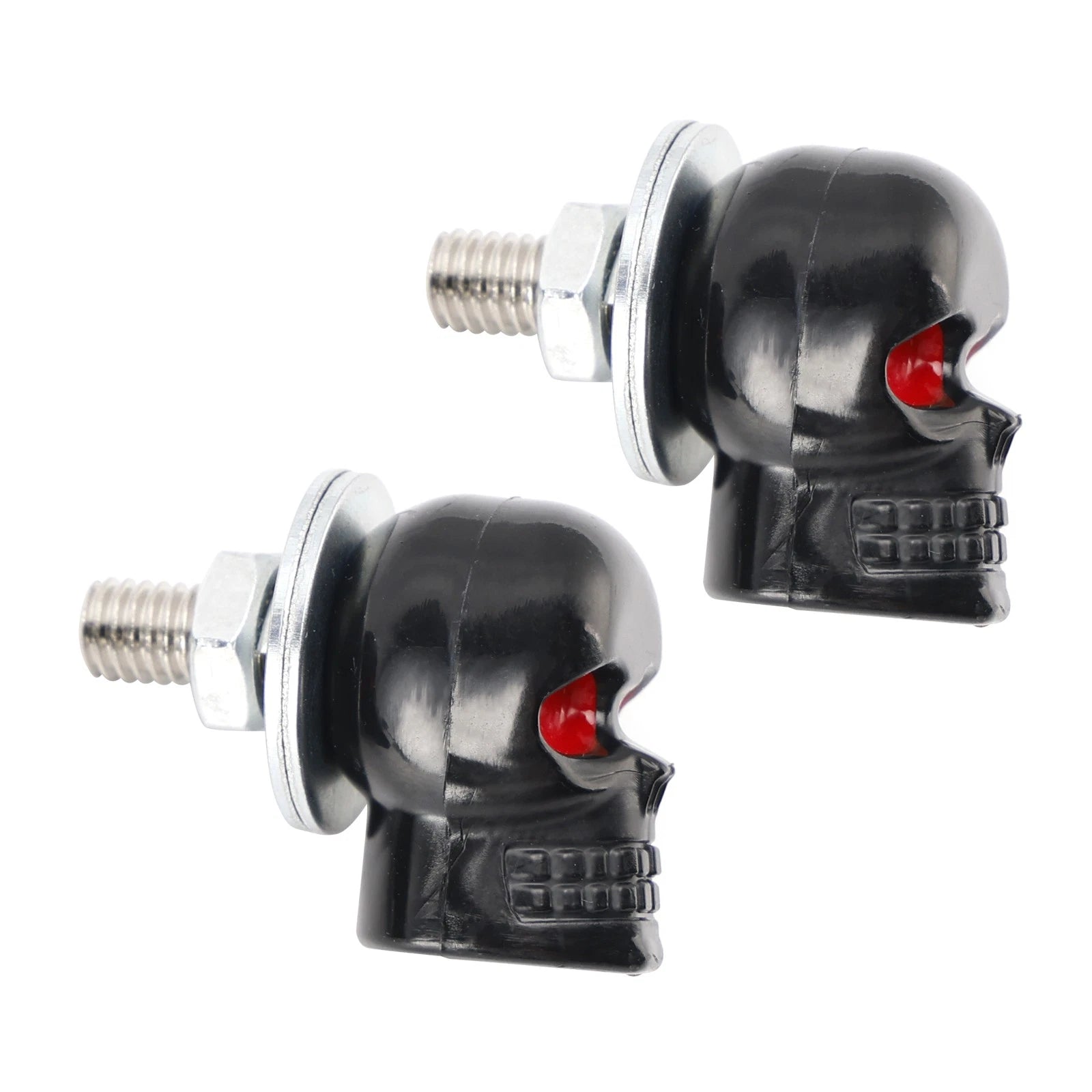 2X Skull License Plate Bolts for Motorcycle Bike (Universal Fit)