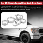 7pcs AC Climate Control Ring Knob Cover for Ford F-150 (2021–2022)