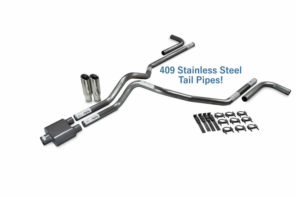 2.5" Dual Stainless Exhaust Kit for Chevy GMC 1500 (2007–2014)