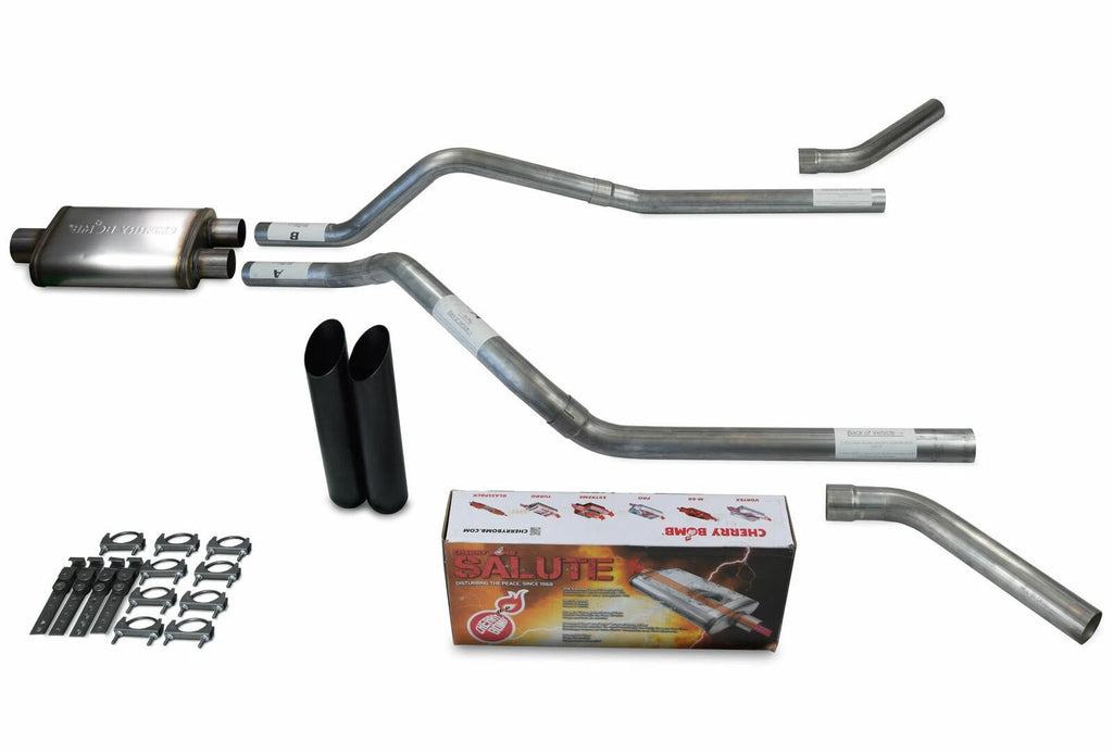 Dual Exhaust Kit for GMC Jimmy (1992–1994) - Black Tips
