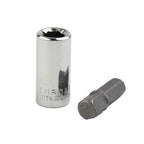 1/4 Square Drive to 1/4 Hex Shank Impact Socket Adapter