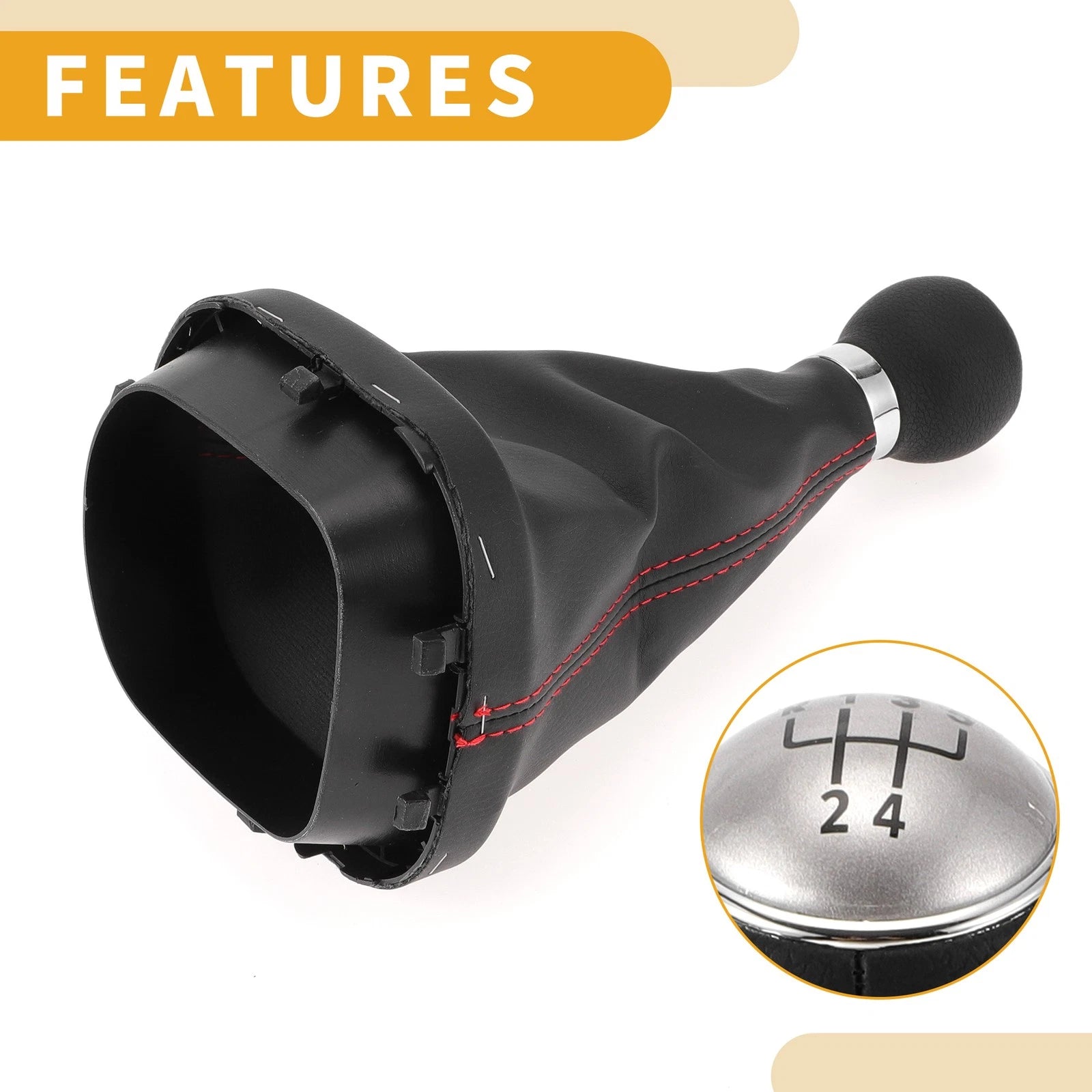 5 Speed Gear Shift Knob with Cover No.1T0711113R for VW Caddy (2004–2009)