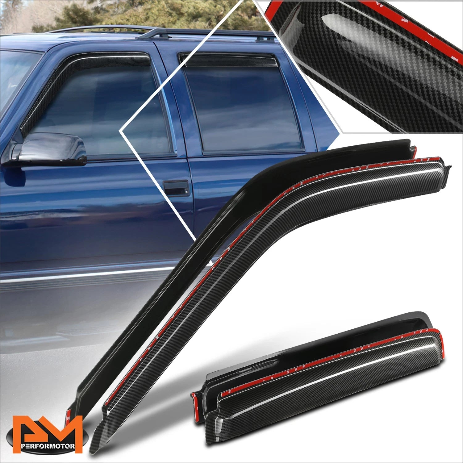 In Channel Window Visors for Chevrolet Tahoe/Yukon/Suburban C/K (1992–2000)