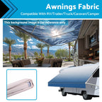 16FT RV Awning Fabric for Trailer Truck Camper (PVC Vinyl)