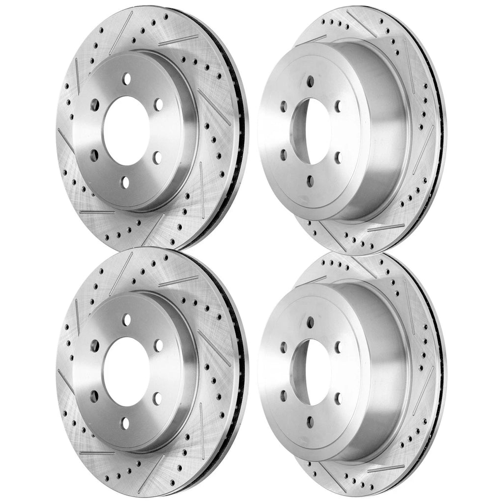 Set of 2 Front & Rear Brake Disc Rotors for Ford F-150 (2006–2008)