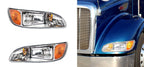 Pair of Headlights Front Replacement for Peterbilt 382 (1985–1987)