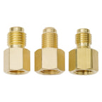 3X Brass Vacuum Pump Adapter for Straight System 1/4 3/8 In