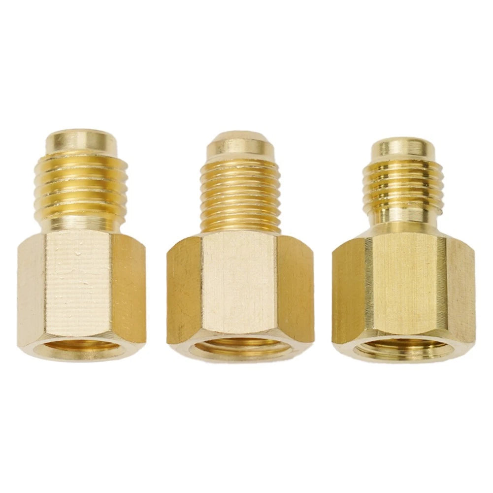 3X Brass Vacuum Pump Adapter for Straight System 1/4 3/8 In