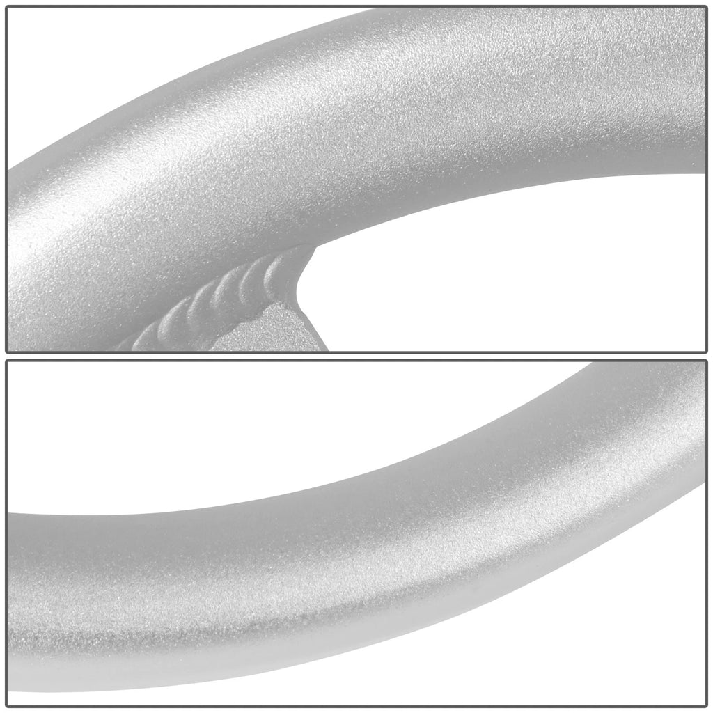 330mm 1" Dish Steering Wheel for NRG 3-Spoke (Silver, All Aluminum)