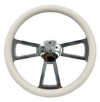 18 Inch Steering Wheel White Wrap Replacement for Kenworth Peterbilt (2018–2024)