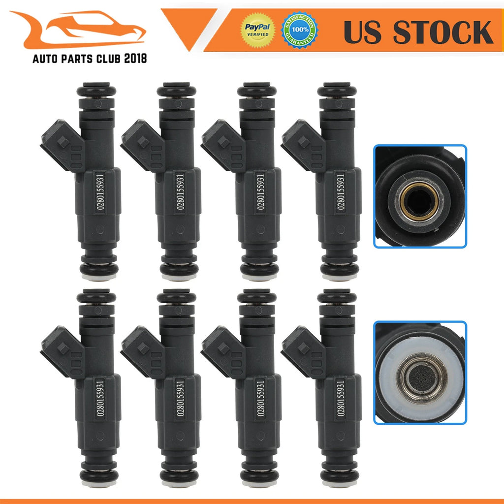 8pcs Fuel Injectors for Chevrolet Camaro (2001–2002) Corvette (2001–2004) 5.7L