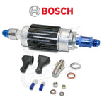 Bosch 0580464200 Fuel Pump 200LPH +8AN In/Out +Check Valve Fittings