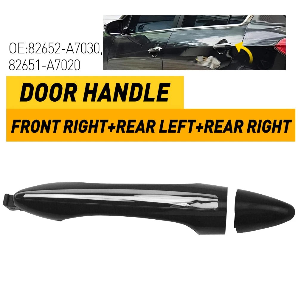 Outer Rear Door Handle for Kia Forte  - Primed Black, Left Side