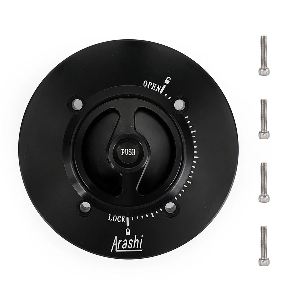 Black Quick Release Fuel Filler Cap for Kawasaki Z400 Ninja 400 (2010–2022)