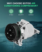 A/C Compressor & Clutch for Nissan Versa, Juke 1.6L (2014–2018)