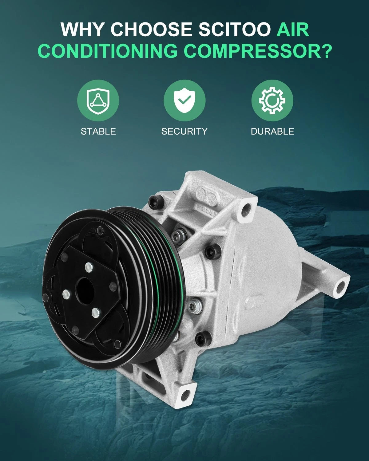 A/C Compressor & Clutch for Nissan Versa, Juke 1.6L (2014–2018)