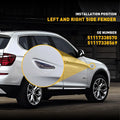 Set of 2 Chrome Front Fender Finisher Trim for BMW X3 X4 (2013–2018)