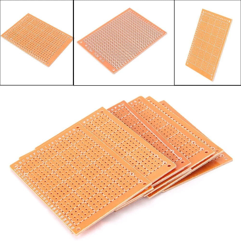 Set of 10 Prototype Paper Plate PCB Universal Test Boards for DIY Prototyping