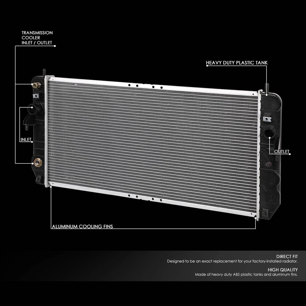 Aluminum Core Cooling Radiator for Cadillac Deville 4.6L/Aurora 4.0L (2001–2005) DPI 2491
