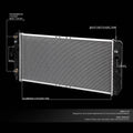 Aluminum Core Cooling Radiator for Cadillac Deville 4.6L/Aurora 4.0L (2001–2005) DPI 2491