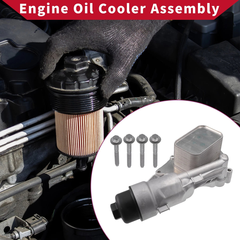 Engine Oil Cooler Filter Housing with Bolt & Seals for BMW i8 (2014–2020) No. 11428585235