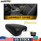 Console Lid Armrest Cover for Nissan Pathfinder QX60 (2013–2020) Black Gray Stitch