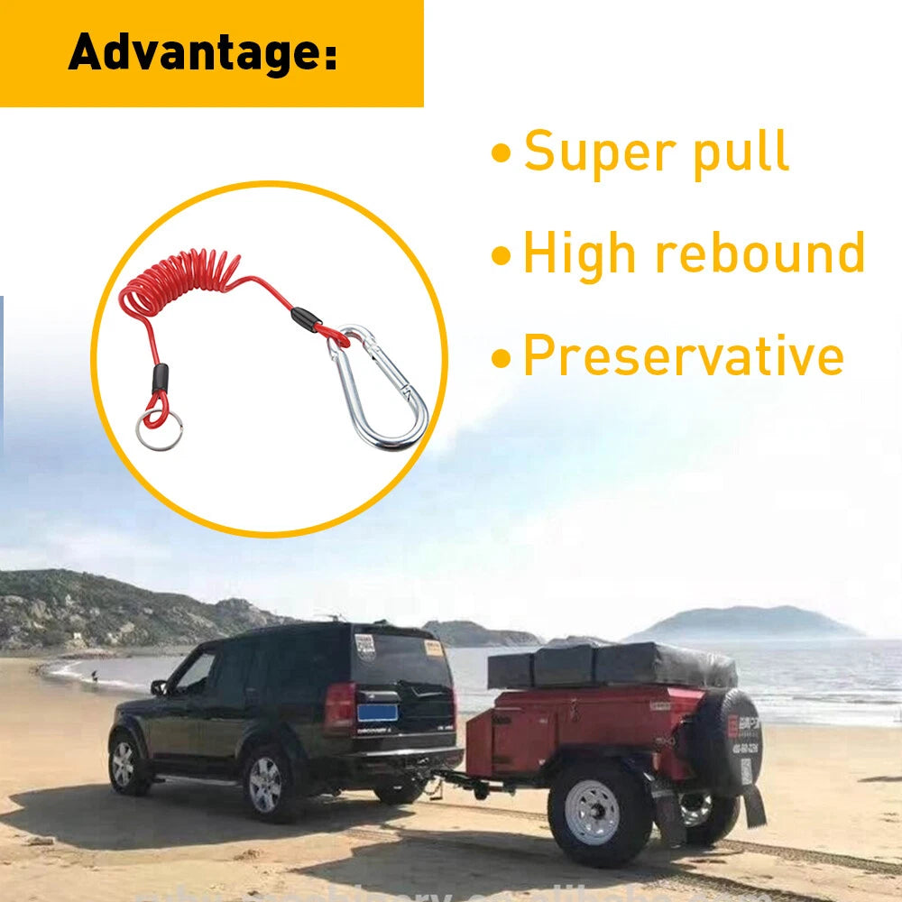 2X Coiled Trailer Breakaway Safety Cables for RV (Year Range)