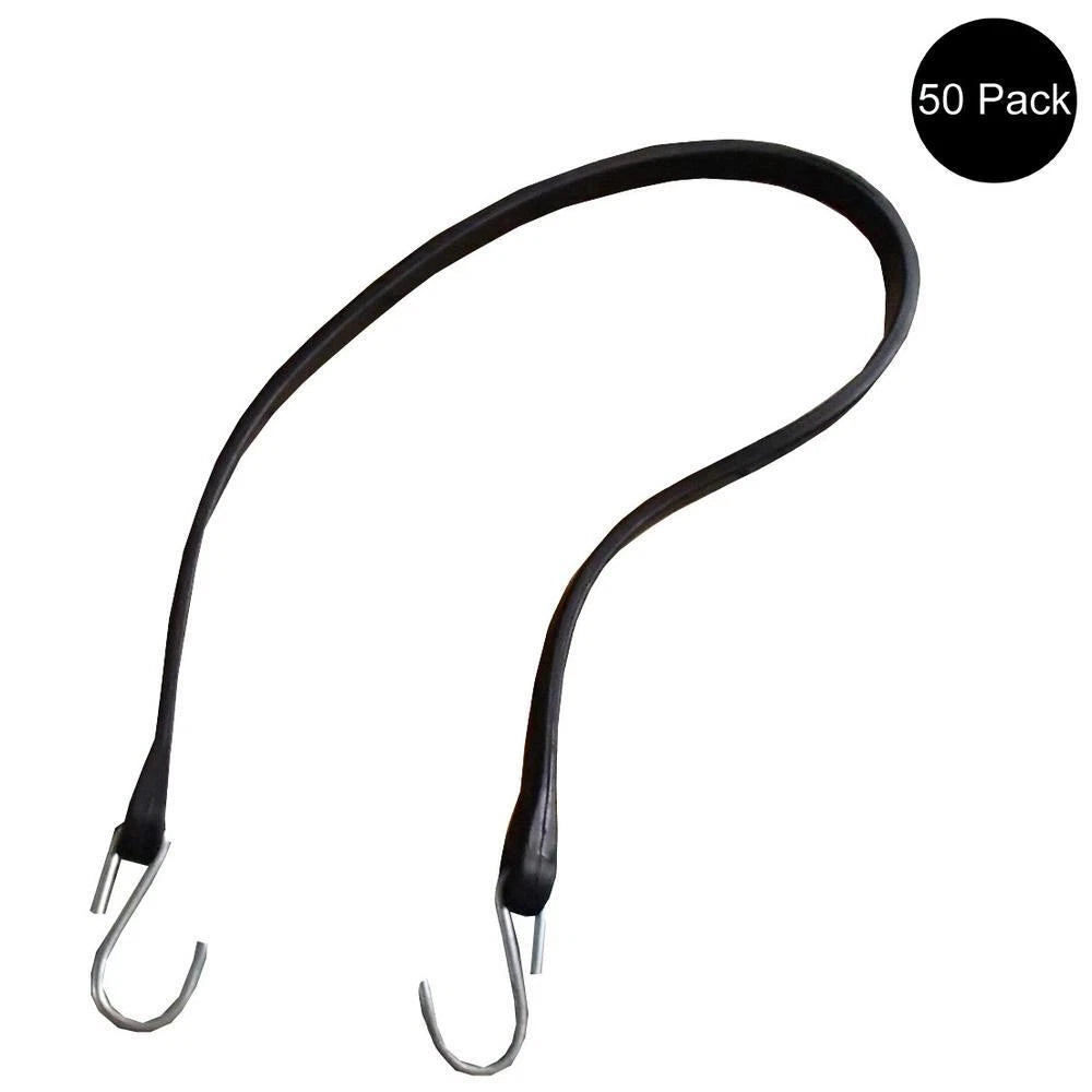 Set of 50 41" Rubber Tarp Straps for Heavy Duty Truck Tie Down