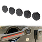 Set of 5 Door Handle Push Button Knobs Cover Trim for Jeep Wrangler JK (2007–2017)