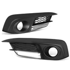 Pair Front Bumper Fog Light Bezels for Honda Civic Sedan/Coupe (2016–2018) w/ LED DRL