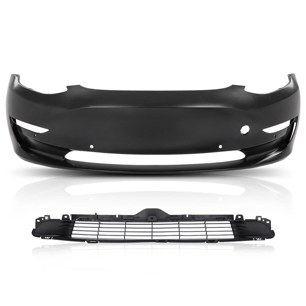 Front Bumper Cover and Grille Set for Tesla Model 3 (2017–2023)