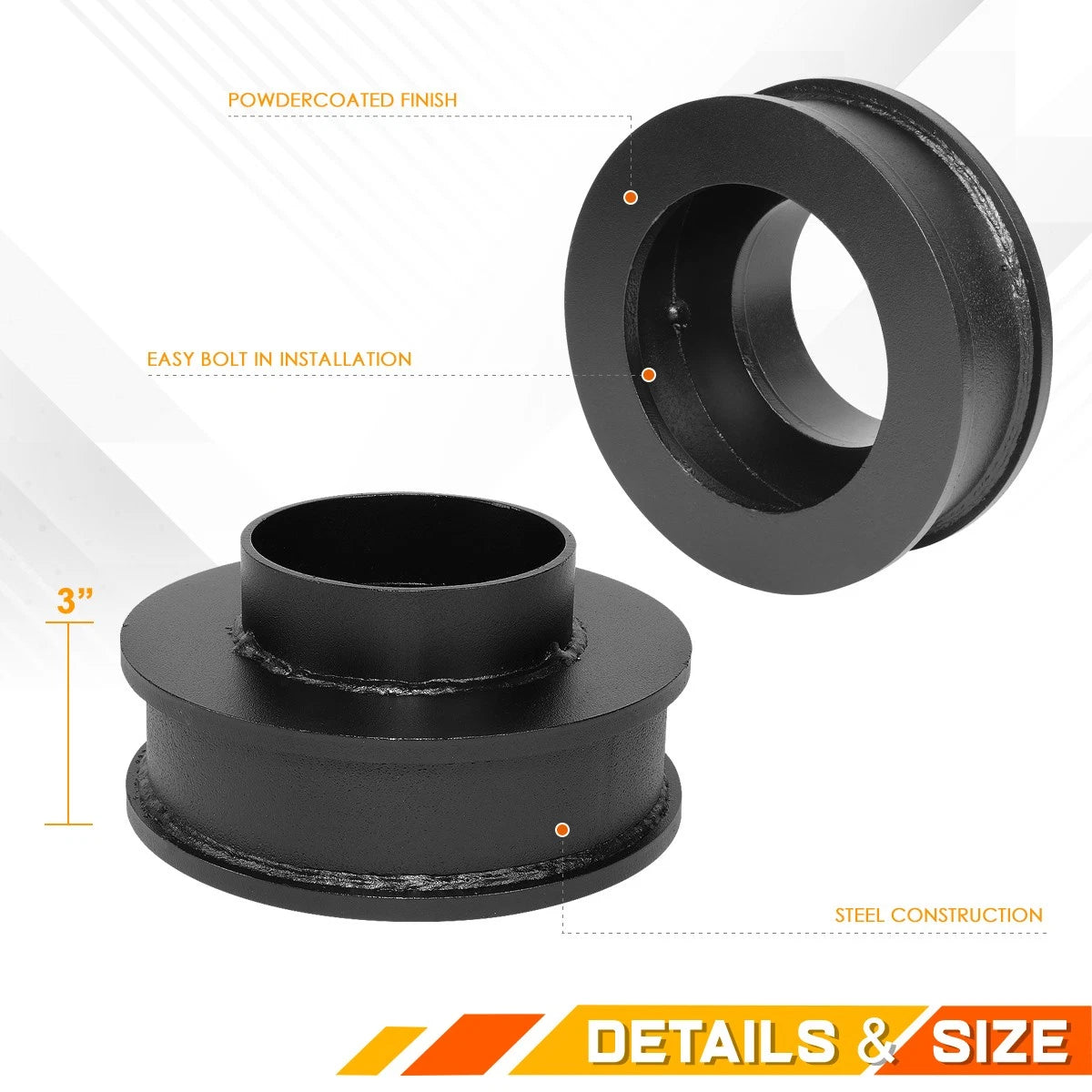 Set of 2 Coil Spring Spacers for Dodge Ram 1500 2WD (2002–2014)