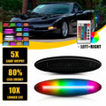 2X RGB LED Rear Side Marker Lights Smoked Lens for Chevy Corvette C5 (1997–2004)