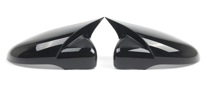 Gloss Black Horn-Style Side Wing Mirror Caps for VW Golf MK6 (2010–2013)