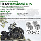 Front and Rear Wheel Bearing for Kawasaki Brute Force 650 750 (2003–2023)