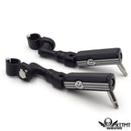 Black Gear Skull 3" Footpeg Mount Kit for 1.25" Engine Guard Crash Bar