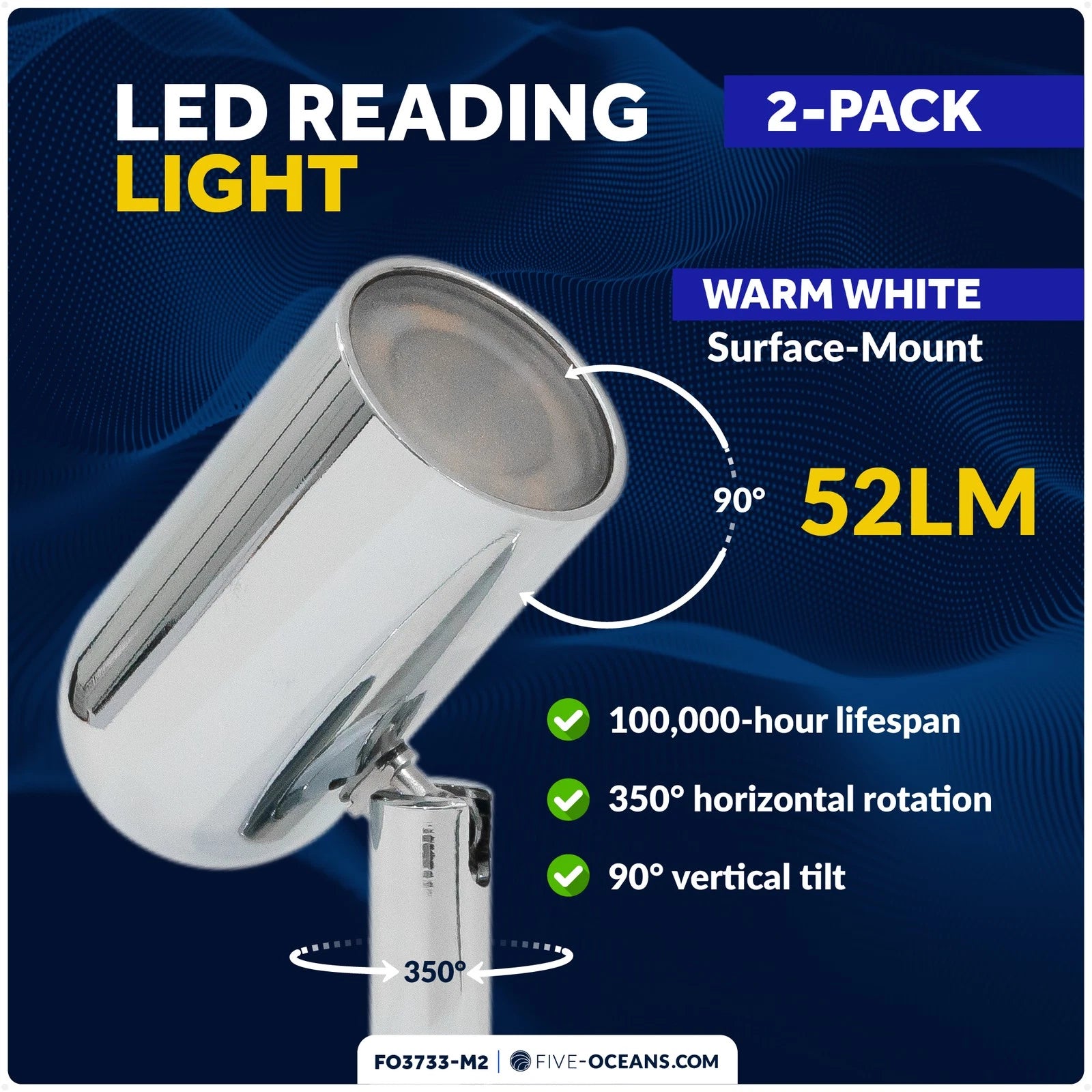 2X LED Reading Light for RV Interior (2010–2023)